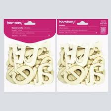 ART SUPPLIES BAMBARY PLYWOOD SHAPE - LOWERCASE LETTERS..