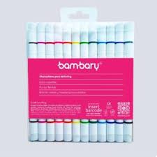 ART SUPPLIES BAMBARY LETTERING MARKERS SET 12 PCS