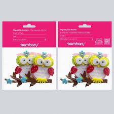 ART SUPPLIES BAMBARY FELT FIGURES - OWLS - 2 PCS..