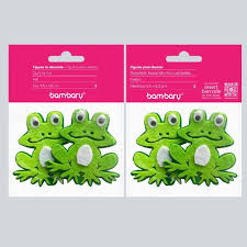 ART SUPPLIES BAMBARY FELT FIGURES - FROGS - 2 PCS..