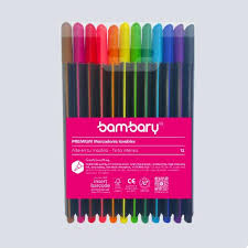 ART  SUPPLIES BAMBARY FINE LINER MARKERS SET 12 PCS..