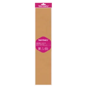 ART SUPPLIES BAMBARY CREPE PAPER 50 cm x 2 m 40% STRETCH A/S BAG SALMON