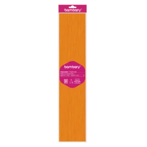 ART SUPPLIES BAMBARY CREPE PAPER 50 cm x 2 m 40% STRETCH A/S BAG ORANGE