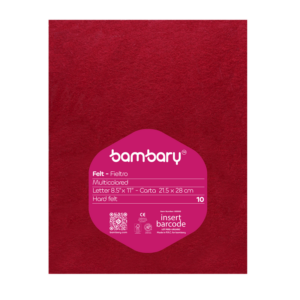 ART SUPPLIES BAMBARY HARD FELT 10 PCS MULTICOLOR