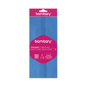 ART SUPPLIES BAMBARY PAPER TISSUE 50 x 70 cm A/S BAG x 3 UNT MEDIUM BLUE