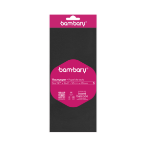 ART SUPPLIES BAMBARY PAPER TISSUE 50 x 70 cm A/S BAG x 3 UNT BLACK