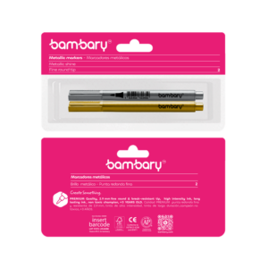 ART SUPPLIES BAMBARY  METALLIC MARKERS SET 2 PCS