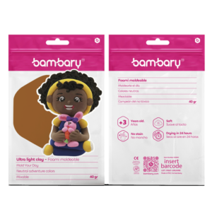 ART SUPPLIES BAMBARY ULTRA LIGHT CLAY 40 GRS EARTH COLORS