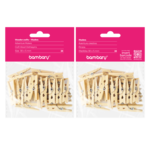 ART SUPPLIES BAMBARY 30X5MM NATURAL CLAMP 25PCS/BAG..