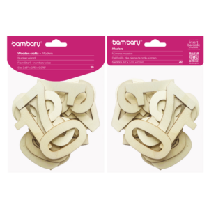 ART SUPPLIES BAMBARY PLYWOOD SHAPE - NUMBERS ..