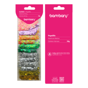 ART SUPPLIES BAMBARY MINI CONFETTI 2G/BAG, 12BAG/CARD