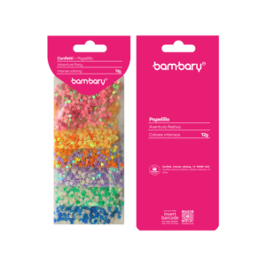 ART SUPPLIES BAMBARY MINI CONFETTI 2G/BAG, 6BAGS/CARD