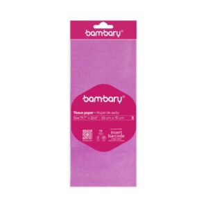 ART SUPPLIES BAMBARY PAPER TISSUE 50 x 70 cm A/S BAG x 3 UNT HOT PINK