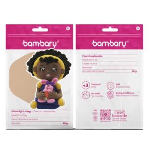 ART SUPPLIES BAMBARY ULTRA LIGHT CLAY 40 GRS EARTH COLORS