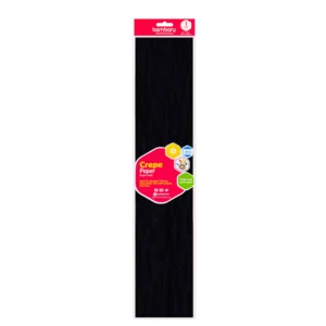 ART SUPPLIES BAMBARY CREPE PAPER 50 cm x 2 m 40% STRETCH A/S BAG BLACK