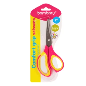 ART SUPPLIES BAMBARY SCISSORS ERGONOMIC EXTRA SOFT GRIP 7"