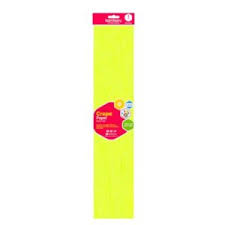 ART SUPPLIES BAMBARY PAPER CREPE 50 cm x 2 m A/S BAG YELLOW FLUORESCENT
