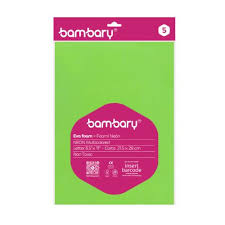 ART SUPPLIES BAMBARY FLUORESCENT EVA FOAM SHEETS A/S BAG x 5 UNT 215.9 x 279.4 x 1.8 mm MULTICOLOR