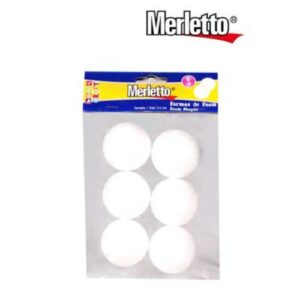 ART SUPPLIES MERLETTO FOAM BALL 6PCS 5.5CM..