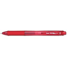PEN PENTEL RETRACTABLE GEL INK ROLLER RED 0.5MM