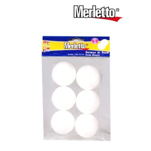 ART SUPPLIES MERLETTO FOAM BALL 6PCS 5.5CM..