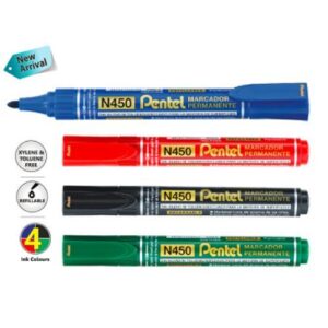 MARKER PENTEL PERMANENT BULLET  POINT RED