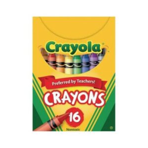 ART SUPPLIES CRAYOLA CRAYONS REG . SIZE (SET/16) (E) 523016012