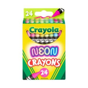 ART SUPPLIES CRAYOLA CRAYON NEON COLORED (SET/24) (E) 52-29980000