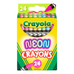 ART SUPPLIES CRAYOLA CRAYON NEON COLORED (SET/24) (E) 52-29980000
