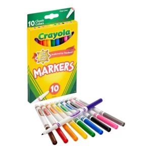 ART SUPPLIES CRAYOLA  MARKER CLASSIC FINE LINE (SET/10) 58-7726-0-212