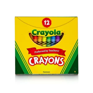 ART SUPPLIES CRAYOLA CRAYONS REG .SIZE (SET/12) (E) 52-3012-0-200