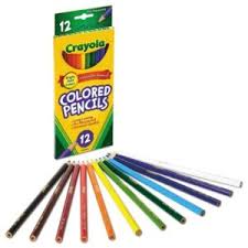 ART SUPPLIES CRAYOLA PENCIL COLORED (SET/12) LARGE (E) 6842120218