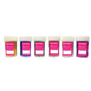 ART SUPPLIES BAMBARY  METALLIC GLITTER SET  1/64" 20 g..