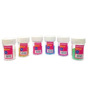ART SUPPLIES BAMBARY  FLUORESCENT GLITTER SET 1/64" 8 g NEON..