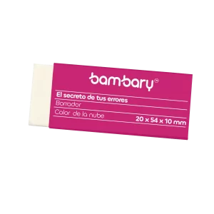 ART SUPPLIES BAMBARY WHITE ERASER SIZE 20X5410MM TPR PB BOX 30UNT