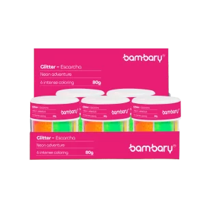 ART SUPPLIES BAMBARY FLUORESCENT GLITTER BOTTLE 1/64" 80 g MTJF-8006BX2..