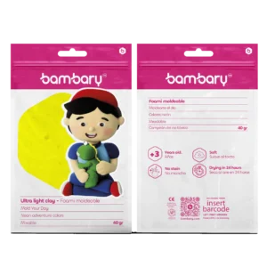 ART SUPPLIES BAMBARY CLAY ULTRA LIGHT 40 GRS NEON COLORS
