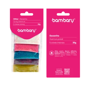 ART SUPPLIES BAMBARY GLITTER PASTEL SET 1/64" 20 g..