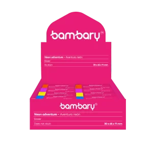ART SUPPLIES BAMBARY NEON ERASER SIZE 30X65X11MM TPR PB BOX 30UNT