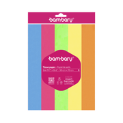 ART SUPPLIES BAMBARY PAPER TISSUE 50 X 70 cm A/S BAG X5 UNTMULTICOLOR SET
