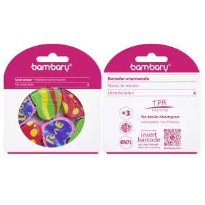 ART SUPPLIES BAMBARY ERASER LOVE WINS 30 X 65X11