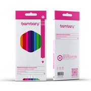 ART SUPPLIES BAMBARY PENCIL ERASABLE COLOR 7" X3.0MM BOX 12UNT..