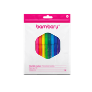 ART SUPPLIES BAMBARY RND WASHABLE MARKER FINE TIP 146X9.5X2MM PLASTIC CASE 24UNT