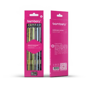 ART SUPPLIES BAMBARY PENCILS HEX PASTEL COLOR 7" X3.0MM SET 6 UNT + SHARPENER