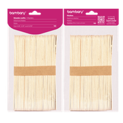 ART SUPPLIES BAMBARY WOOD CRAFT STICKS 150 x 17 x 1,6 mm A/S BAG x 50 UNT BURLY WOOD..