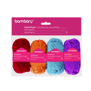 ART SUPPLIES BAMBARY ACRYLIC KNITTING YARN SET 15 g x 4 UNT MULTICOLOR..