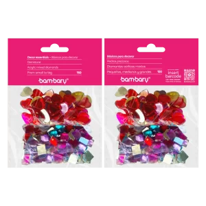 ART SUPPLIES BAMBARY ACRYL DIAMONTS MIX SET 1  150 PCS..