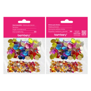 ART SUPPLIES BAMBARY DIAMONTS ACRYL MIX SET 2 300 PCS..