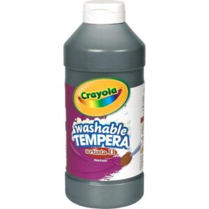 ART SUPPLIES CRAYOLA  PAINT TEMPERA 160Z WASHABLE BLACK (E) 540165551
