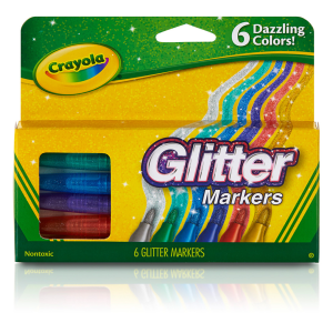 ART SUPPLIES CRAYOLA MARKER GLITTER (6CT) 588629